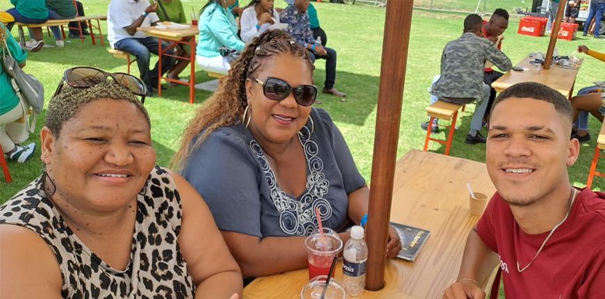 It's a family journey. Aunt Rebecca Ngutshana with  mom and son -  Joyce and Jaidyn Mc Cabe at the start of his academic life at Wits.